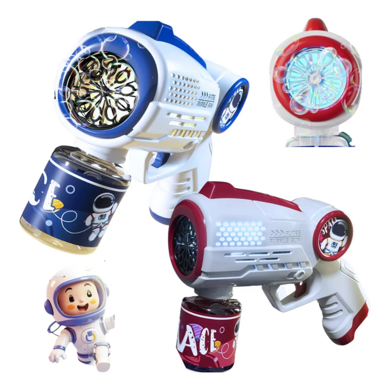 Pistola Astronauta de Bolhas Automática + Brinde Exclusivo