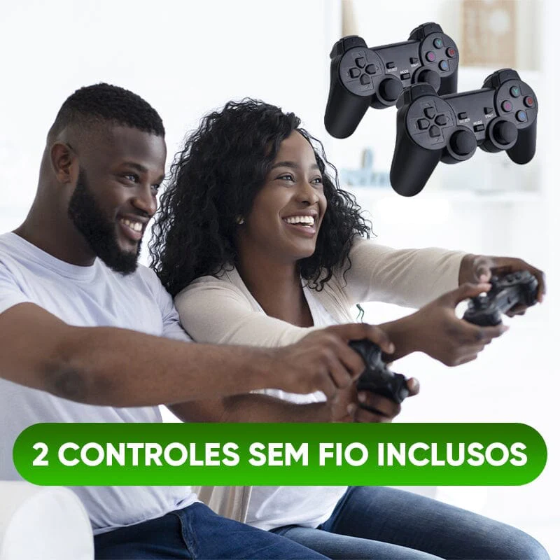 Game Stick com 10mil Jogo Retrô 4K com 2 Controles